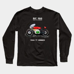 The Awesome 1966 RC 166 6 Motorcycle TT winner Mike the Bike by Motormaniac Long Sleeve T-Shirt